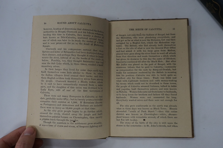 Minney, Rubeigh James - Round About Calcutta, first edition, Humphrey Milford, OUP, 1922, with presentation inscription and letter from the author; Aitken, Edward Hamilton - The Tribes On My Frontier, 3rd ed, 1887 (2)